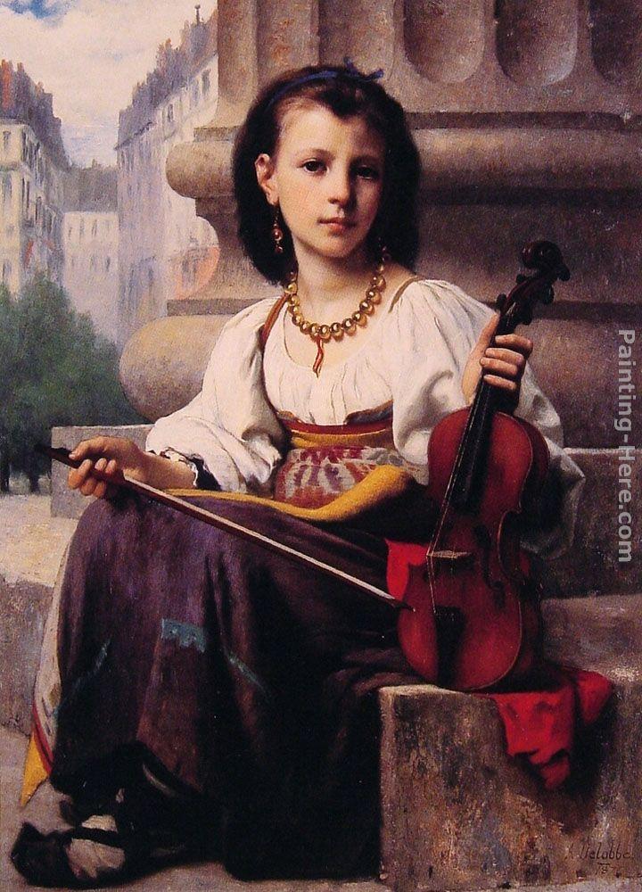 Francois Alfred Delobbe The Young Musician